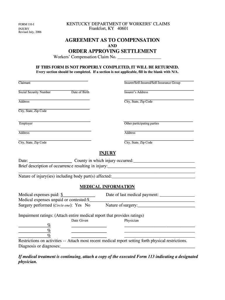  Form 110 2006