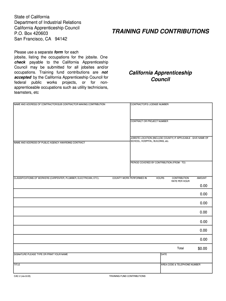  Labor Compliance Forms California State University 2003