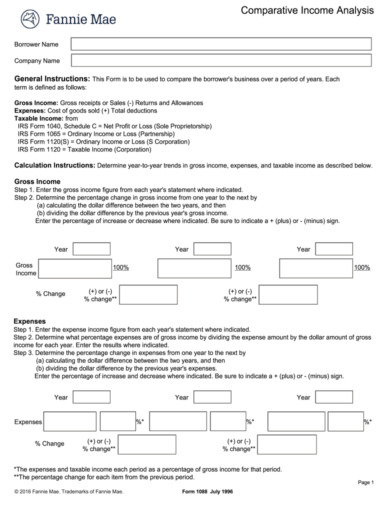  1088 Tax Form 1996-2024