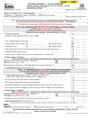 Form 458 Schedule 1