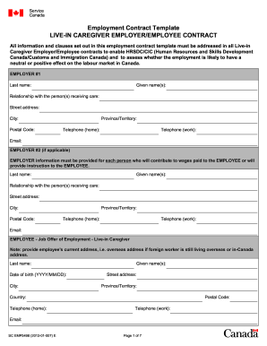 Caregiver Contract Template Fill Out And Sign Printable Pdf Template Signnow