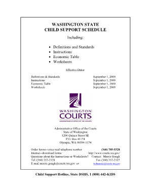 Washington State Child Support Forms