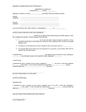 Medical Addendum Example  Form