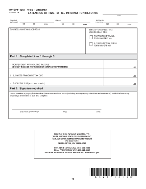 Wv Spf100t Form