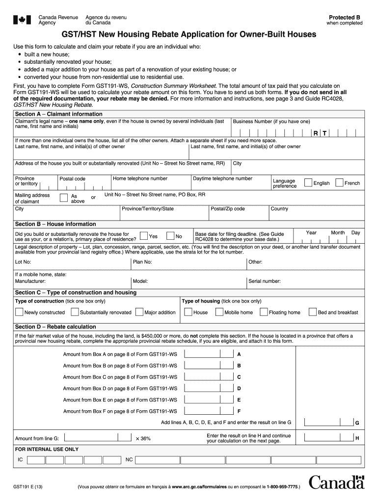 Gst191 Form Fill Out And Sign Printable PDF Template SignNow