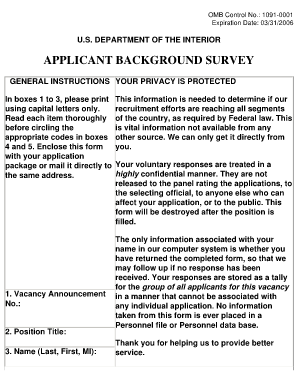 Applicant Background Form