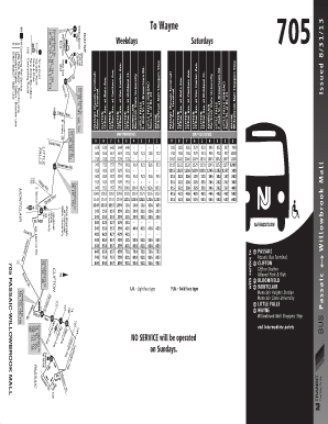 705 Bus Schedule  Form