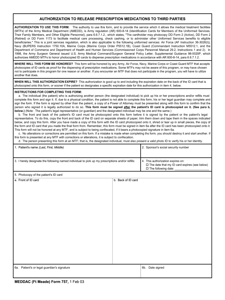 Meddac Form