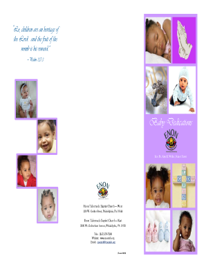 Enon Tab Baby Dedication Form