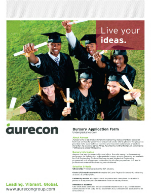 Aurecon Bursary  Form