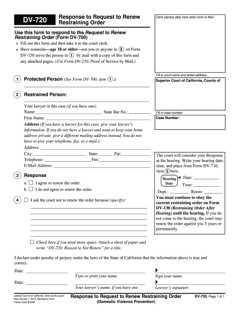 Dv720  Form