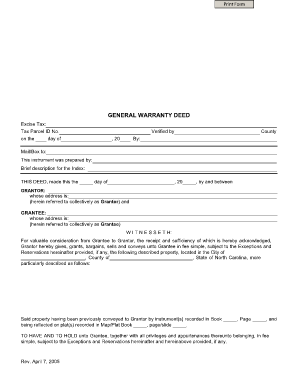 Survivorship Deed Form