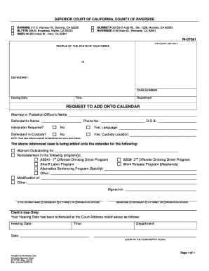 Riverside Court Form - Fill Out and Sign Printable PDF Template | signNow