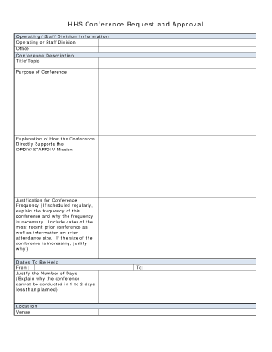 Conference Request Justification Form Template