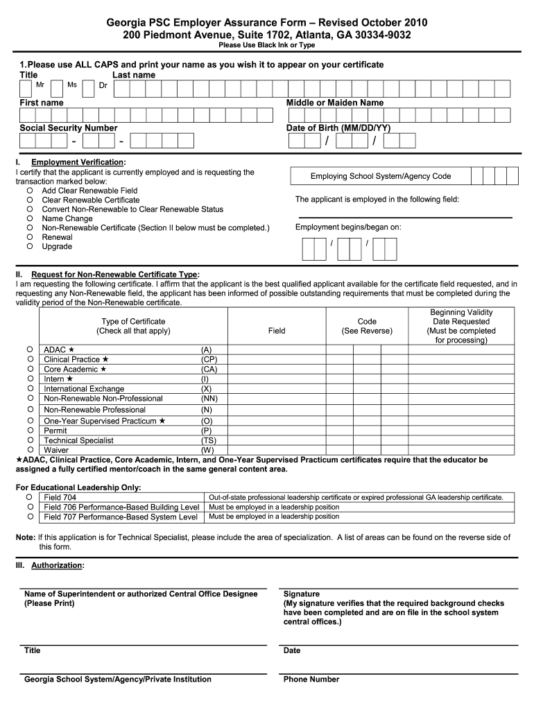  Gapsc Form 2010