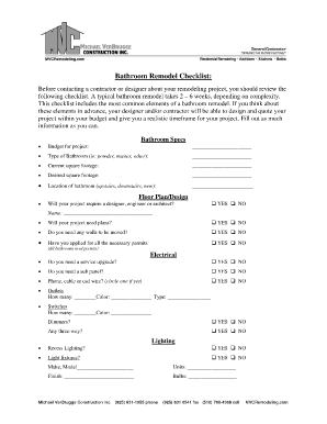 Renovation Inspection Checklist  Form