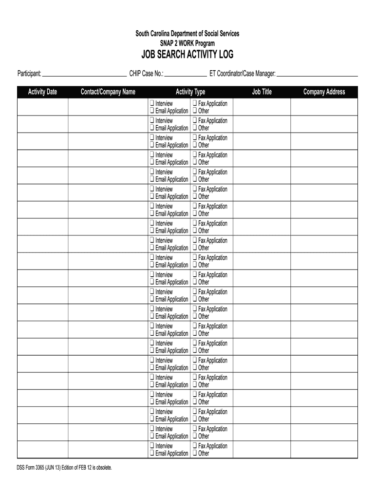  Form 3365 Sc Dss 2013-2024