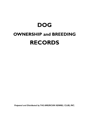 Dog Breeding Record Keeping Template  Form