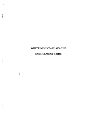 White Mountain Apache Tribe Enrollment  Form