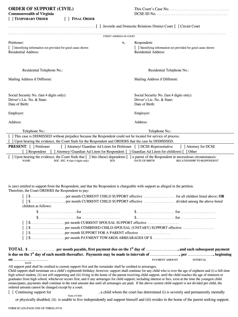  Dc 628 Form 2009-2024