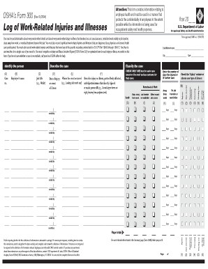 OSHA Forms 300, 300A, and 301 Cottingham &amp; Butler