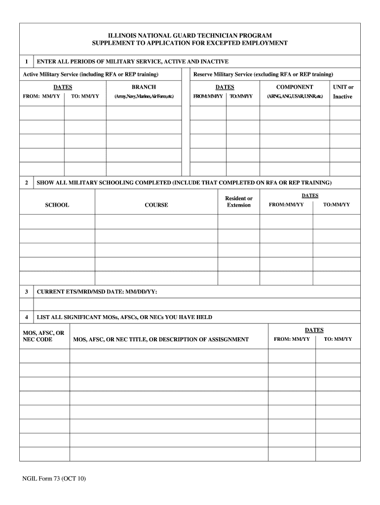  Ngil Form 73 2010-2024