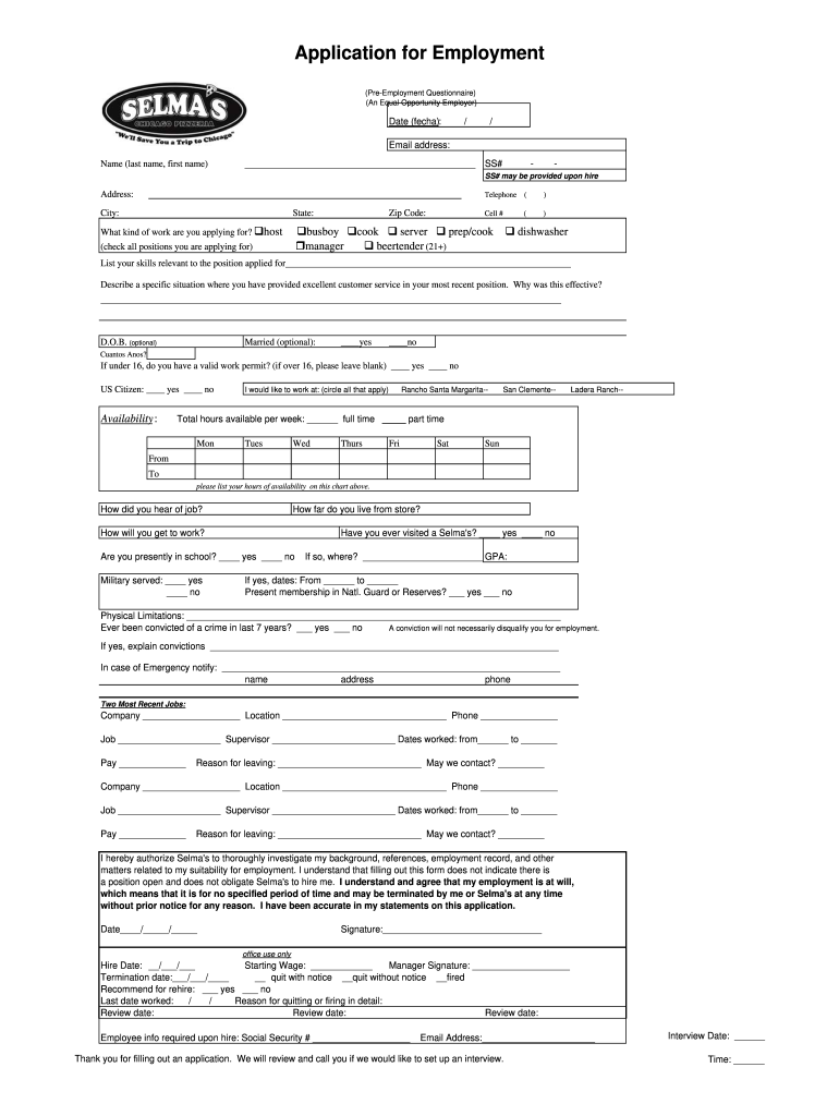 Tutti Frutti Frozen Yogurt Application  Form