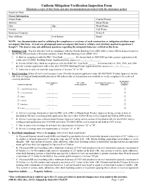 Uniform Mitigation Verification Inspection Form OIR B1 1802