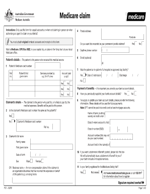 Medicare Claim Form