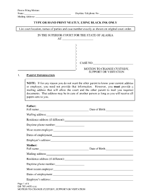 DR 705 Alaska Court System State of Alaska Courts Alaska  Form