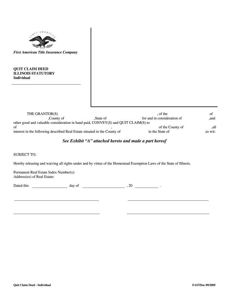 Quitclaim Deed Illinois Fill Out And Sign Printable Pdf Template