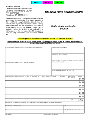 Dir Training Fund  Form