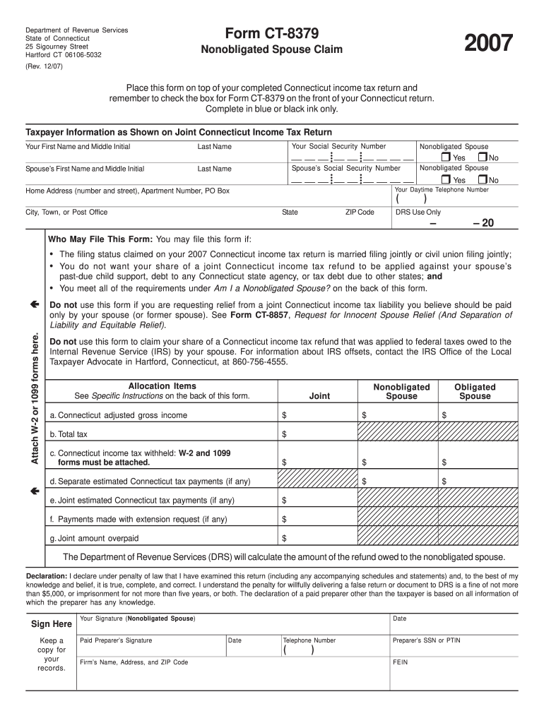 Connecticut Injured Spouse Form