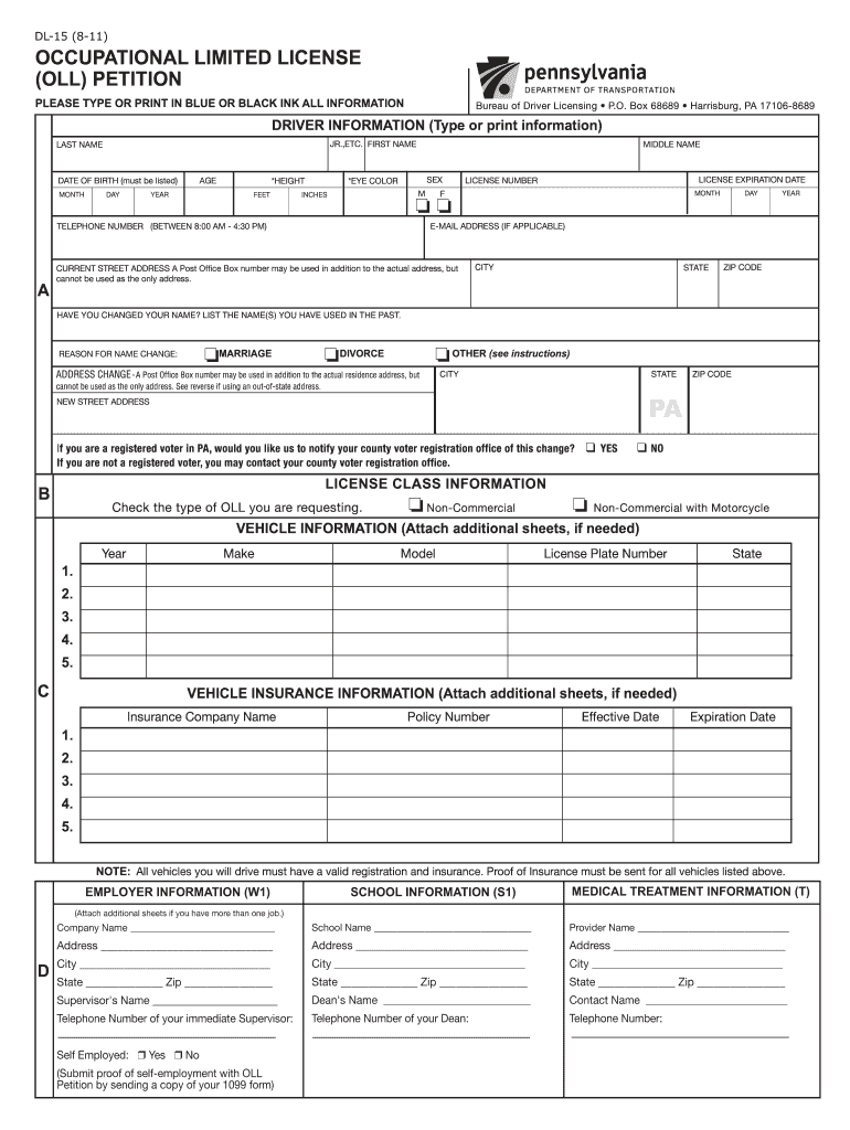  Form Dl 15 2018