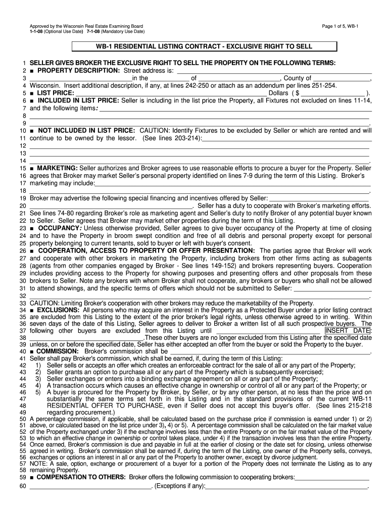  Wb 1 Fillable Form 2008