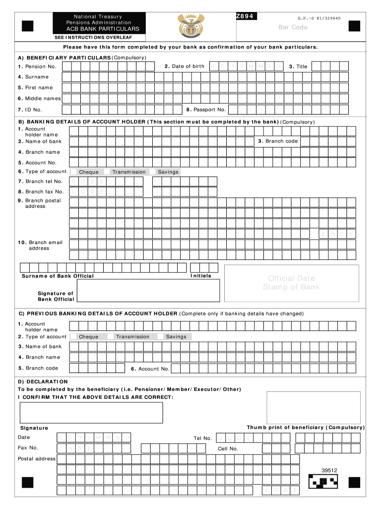 Z894 Form