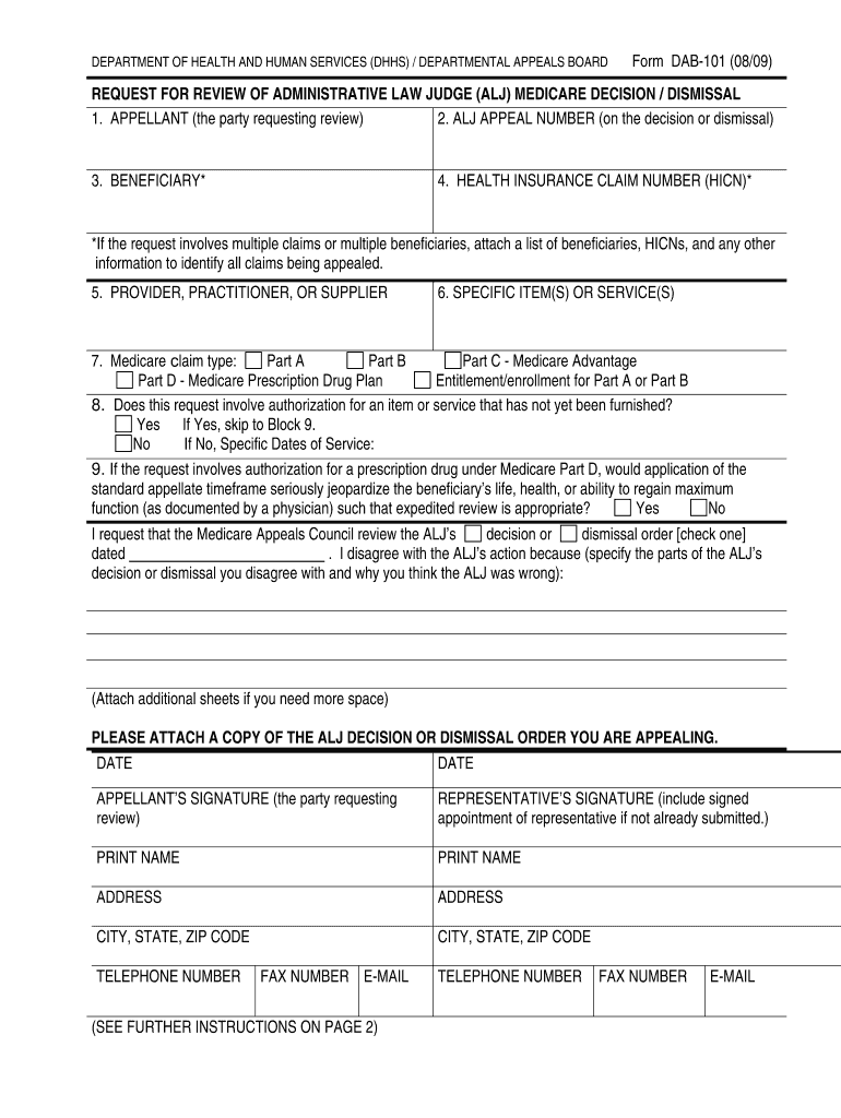  Medicare Appeal Forms Online 2009-2024