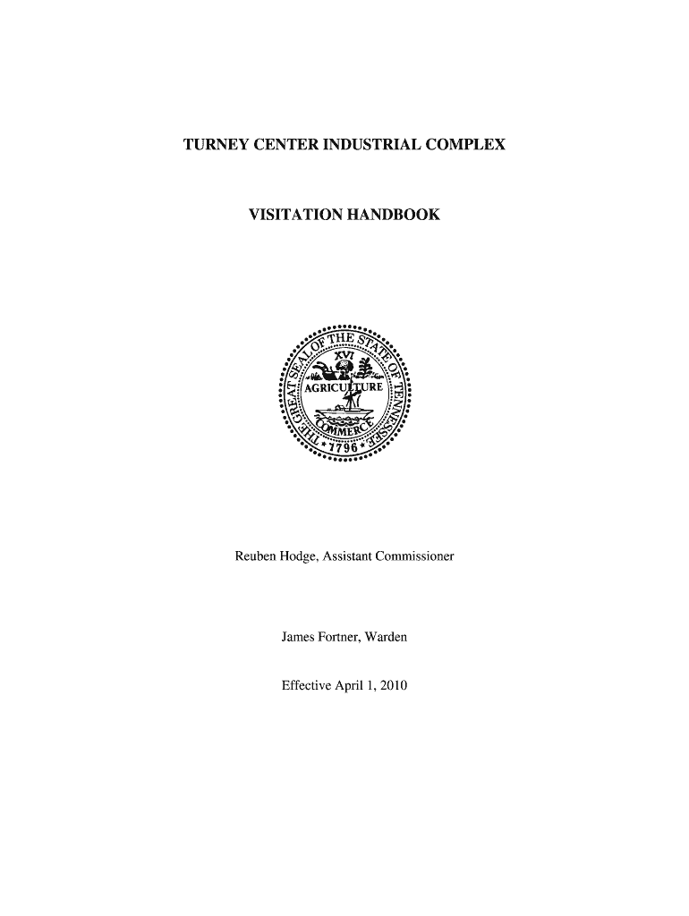  Turney Center Industrial Complex Visitation Form 2010-2024