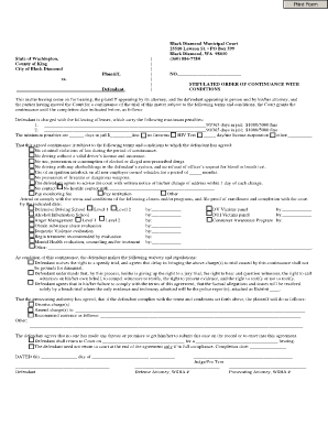 Stipulation and Order  Form