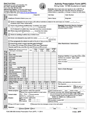 Activity Prescription Form