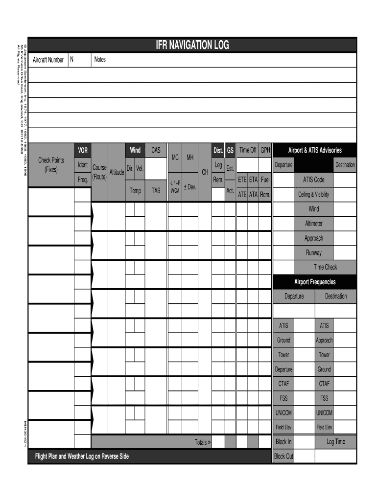 Ifr Nav Log  Form