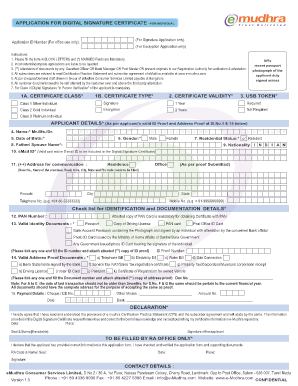 Emudhra Form Download