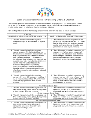 Scerts Assessment Checklist  Form
