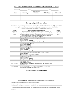 Fleet Tire Inspection Form