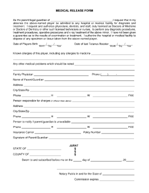 MEDICAL RELEASE FORM Msysa