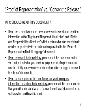 Medicare Proof of Representation PDF  Form