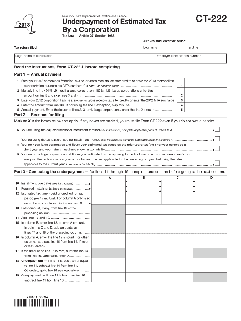  Ct 222 New York  Form 2013