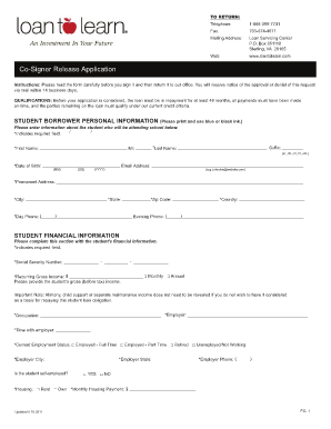 Cosigner Release Form