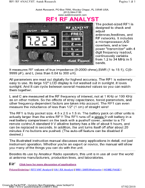 Autek Rf 1  Form