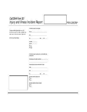 Osha Form 301 Fillable